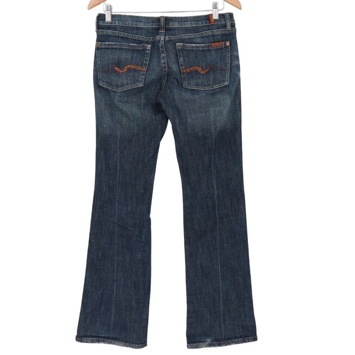 7 For All Mankind Original Bootcut Jeans Womens 27 Blue Denim Cotton Low Rise