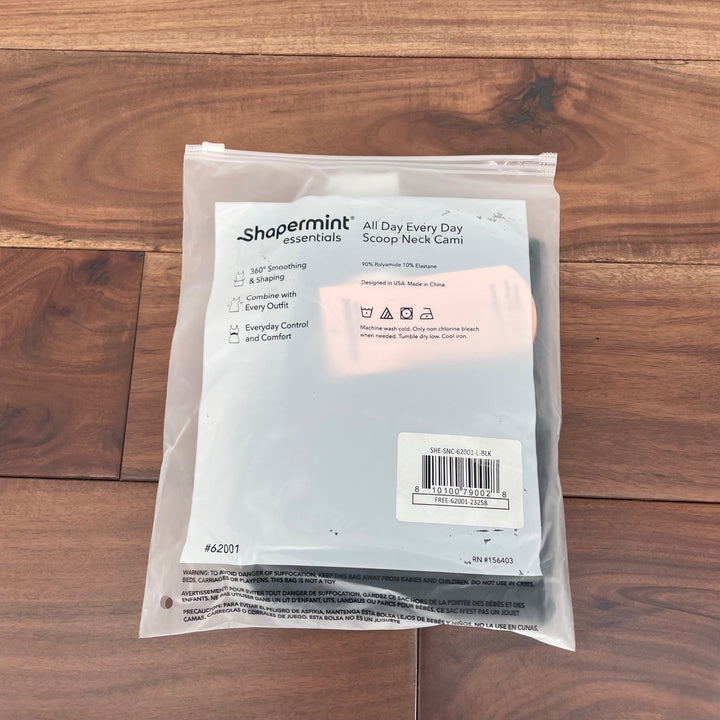 Shapermint Essentials All Day Every Day Scoop Neck Cami Black Size L