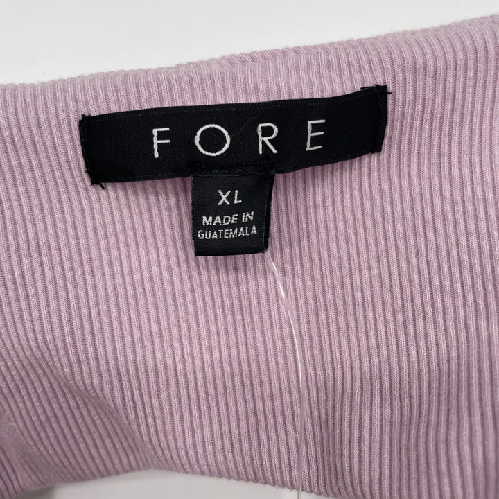 FORE Cut Out Twist Front Ribbed Maxi Dress Lilac XL