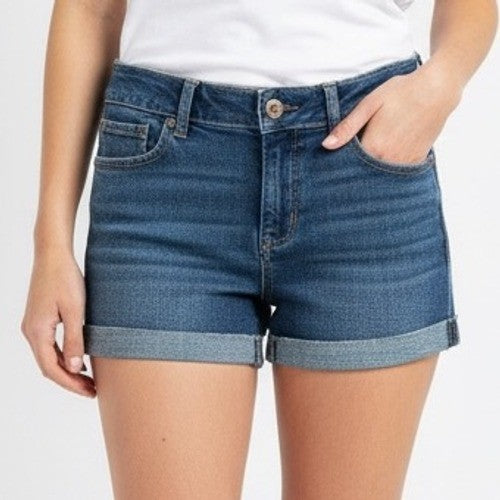 American Eagle Outfitters Womens Denim Cutoff Shorts Size 4 Blue Stretch Cuffed