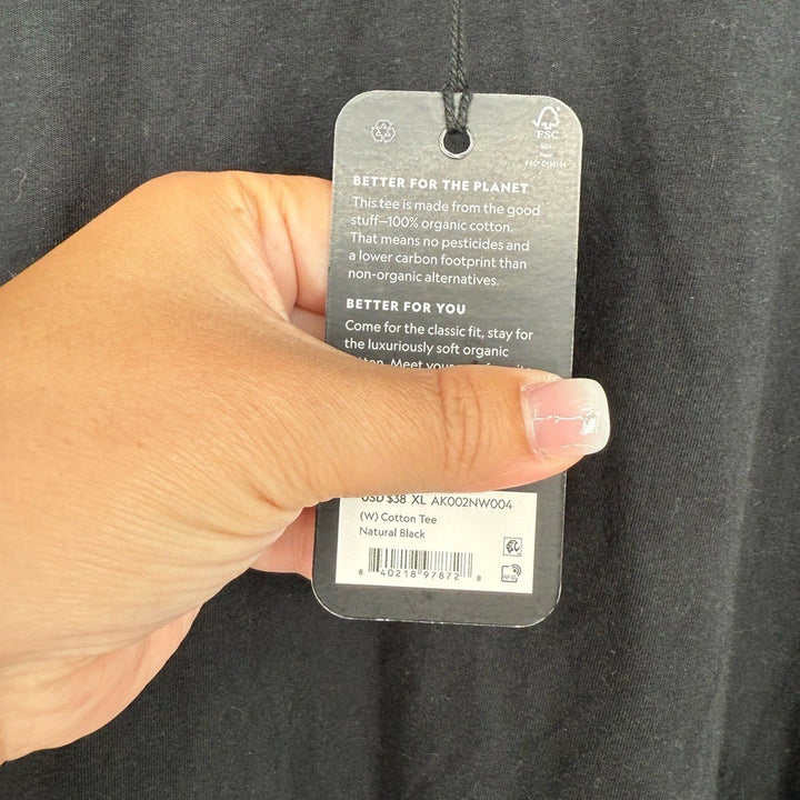Allbirds Women's Cotton Tee Natural Black Size XL