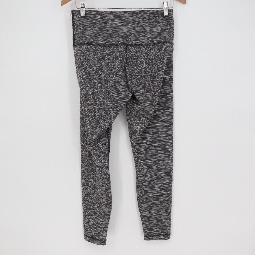 90 Degree By Reflex Leggings Womens M Black Grey Activewear Yoga Pants