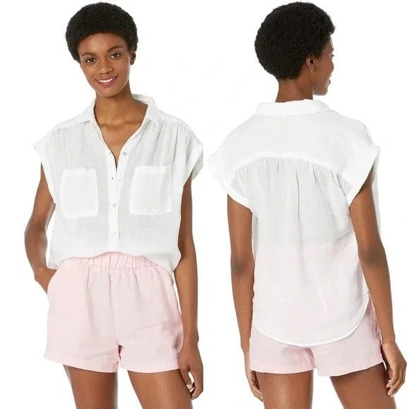 BLANKNYC Womens Flying Solo Pink Linen Blend Elastic Waist Shorts