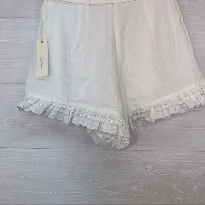 Capulet Natasha Belted Shorts White Size S
