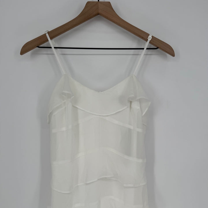 Lulus Terrifically Trendy White Tiered Ruffled Mini Dress Size XS