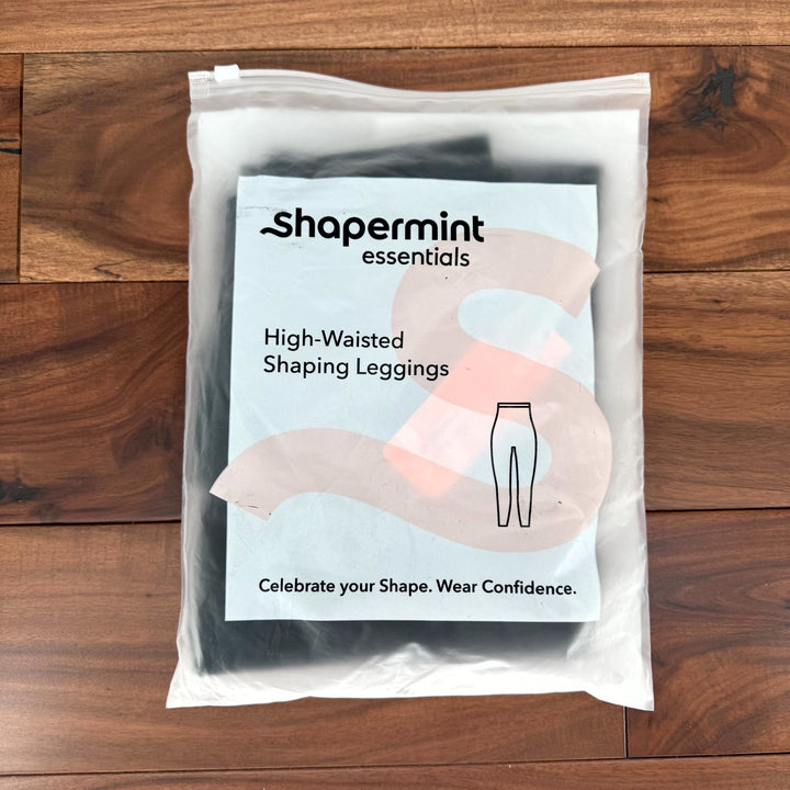 Shapermint Essentials High Waisted Shaping Ankle Leggings Womens XL Black Opaque