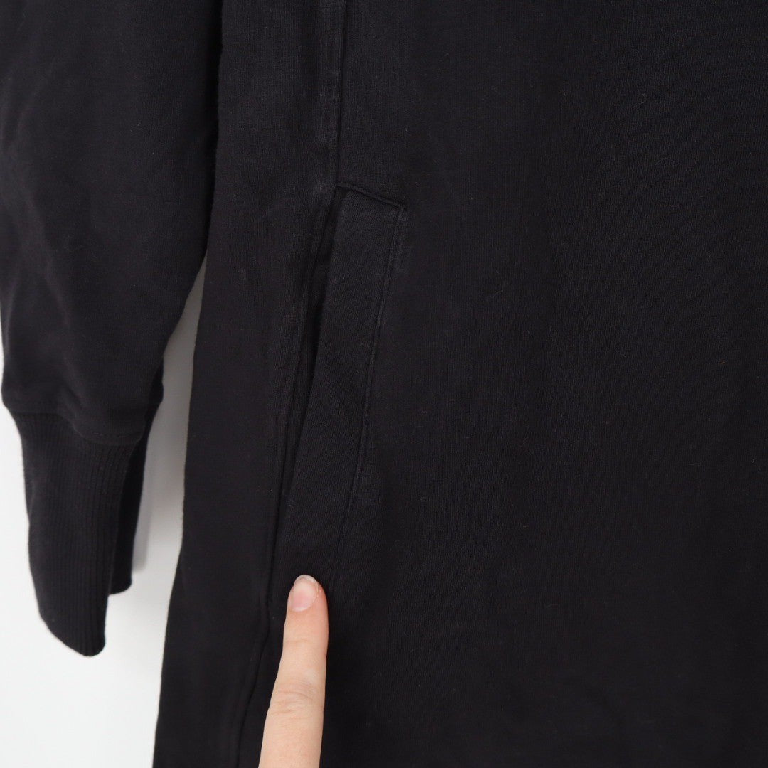 American Giant Black Sweatshirt Dress Size M Quarter Zip Made USA