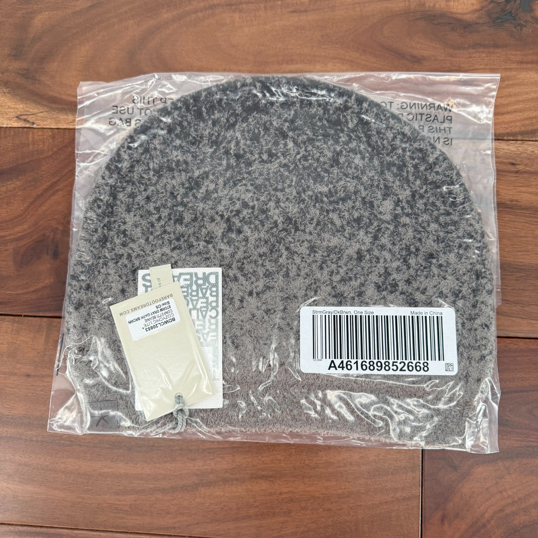 Barefoot Dreams CozyChic Lite Confetti Beanie Hat Womens OS Gray Brown Knitted