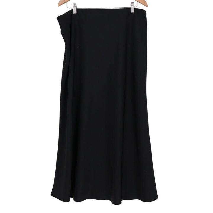 A New Day Black Maxi Skirt Elastic Waist Pull On Size XXL