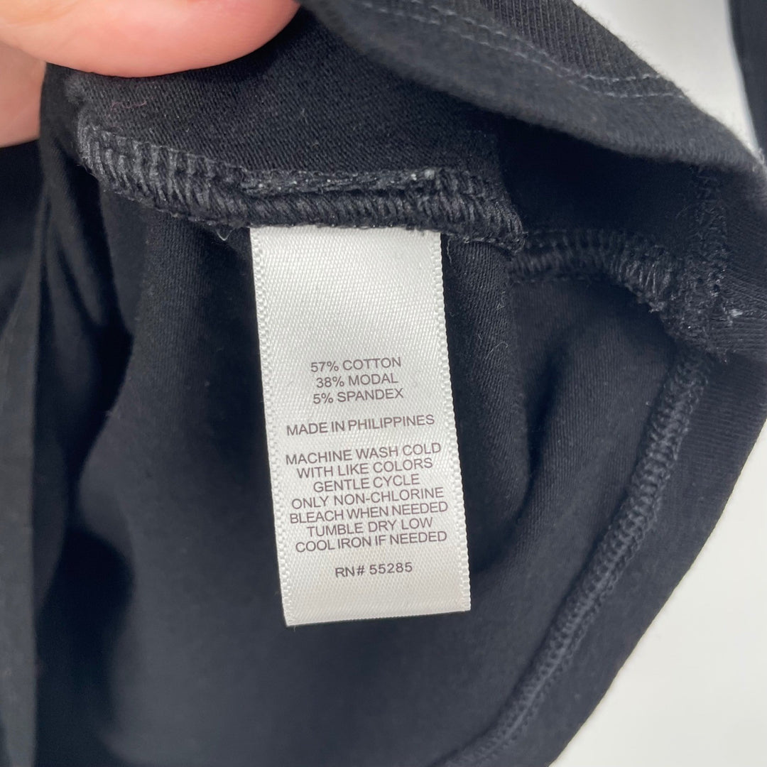 Express Black Cold Shoulder Cutout Strappy 3/4 Sleeve Top Shirt Size S