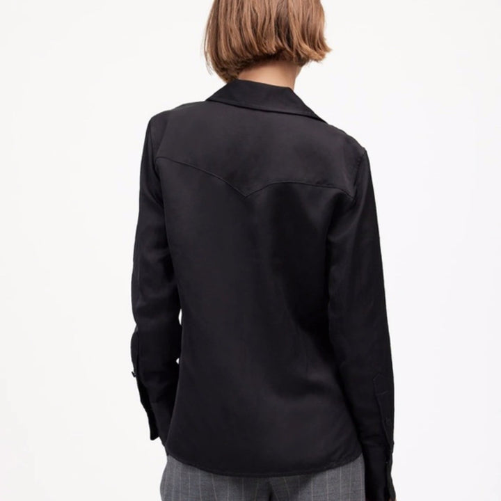 Madewell Western Shirt in Linen Blend Size 6