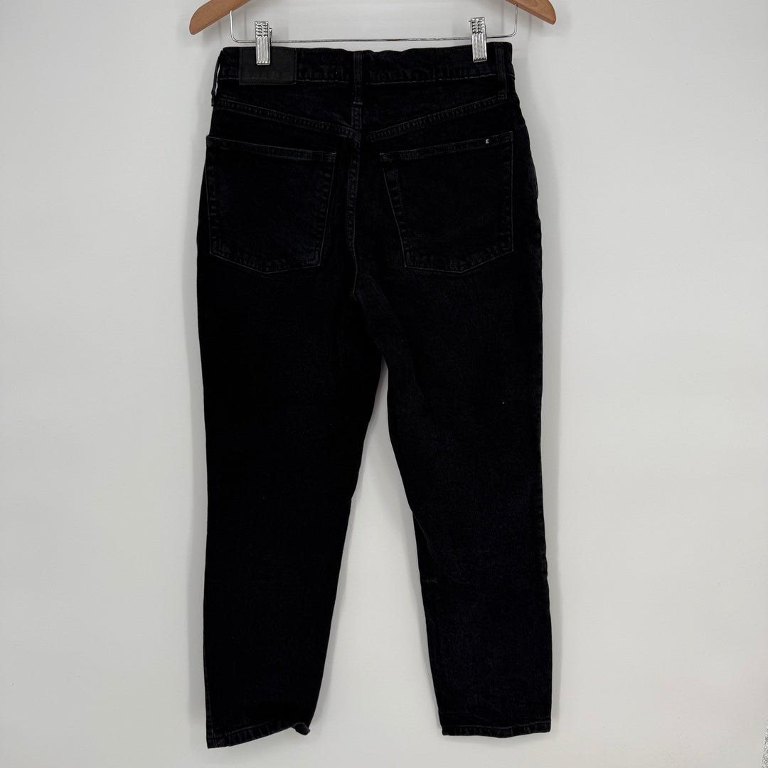 Everlane The Original Cheeky Jean Organic Cotton Black Denim Crop Size 27