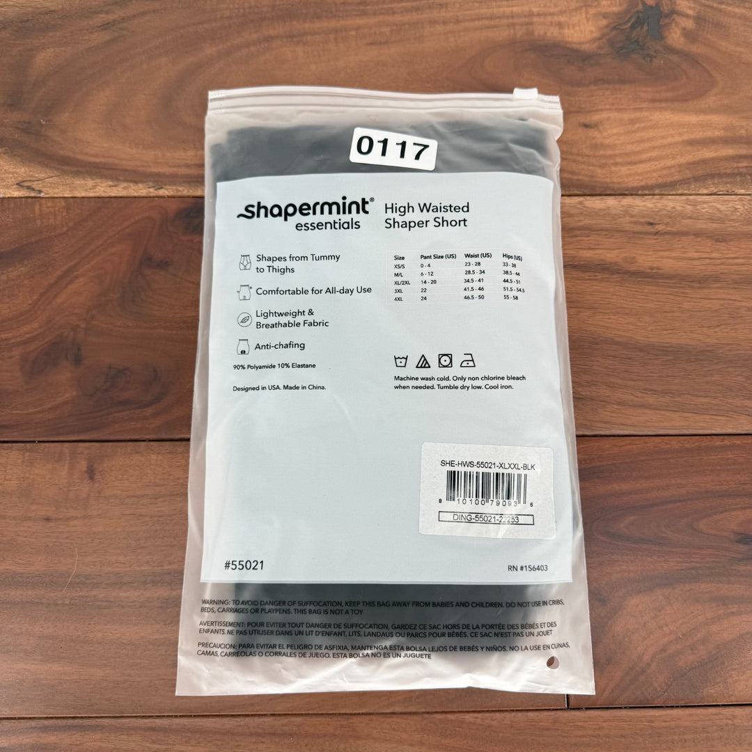 Shapermint Essentials All Day Every Day High-Waisted Shaper Shorts Womens XL/2XL