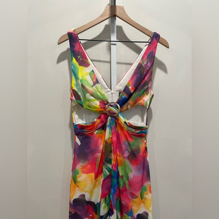 Liv Foster Floral Tie Dye Gown Size 6