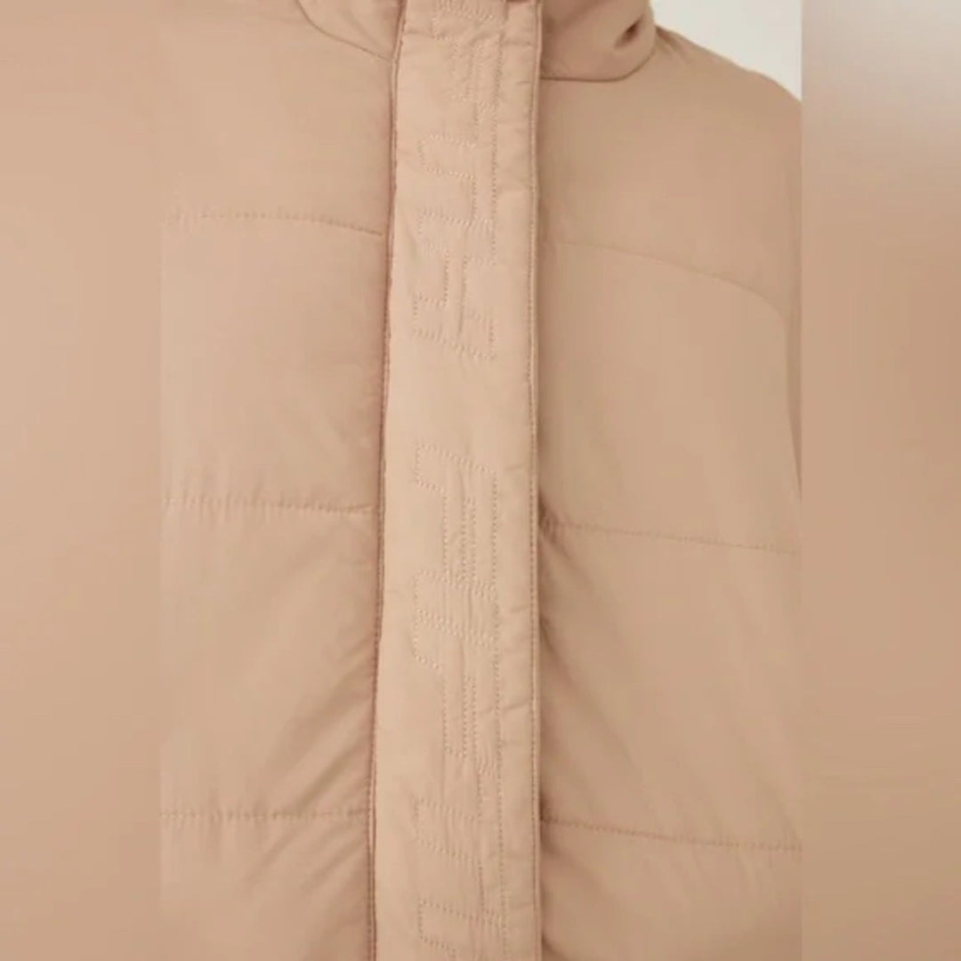 The Fifth Label Tan Cropped Puffer Jacket Size M