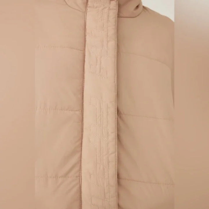 The Fifth Label Tan Cropped Puffer Jacket Size M
