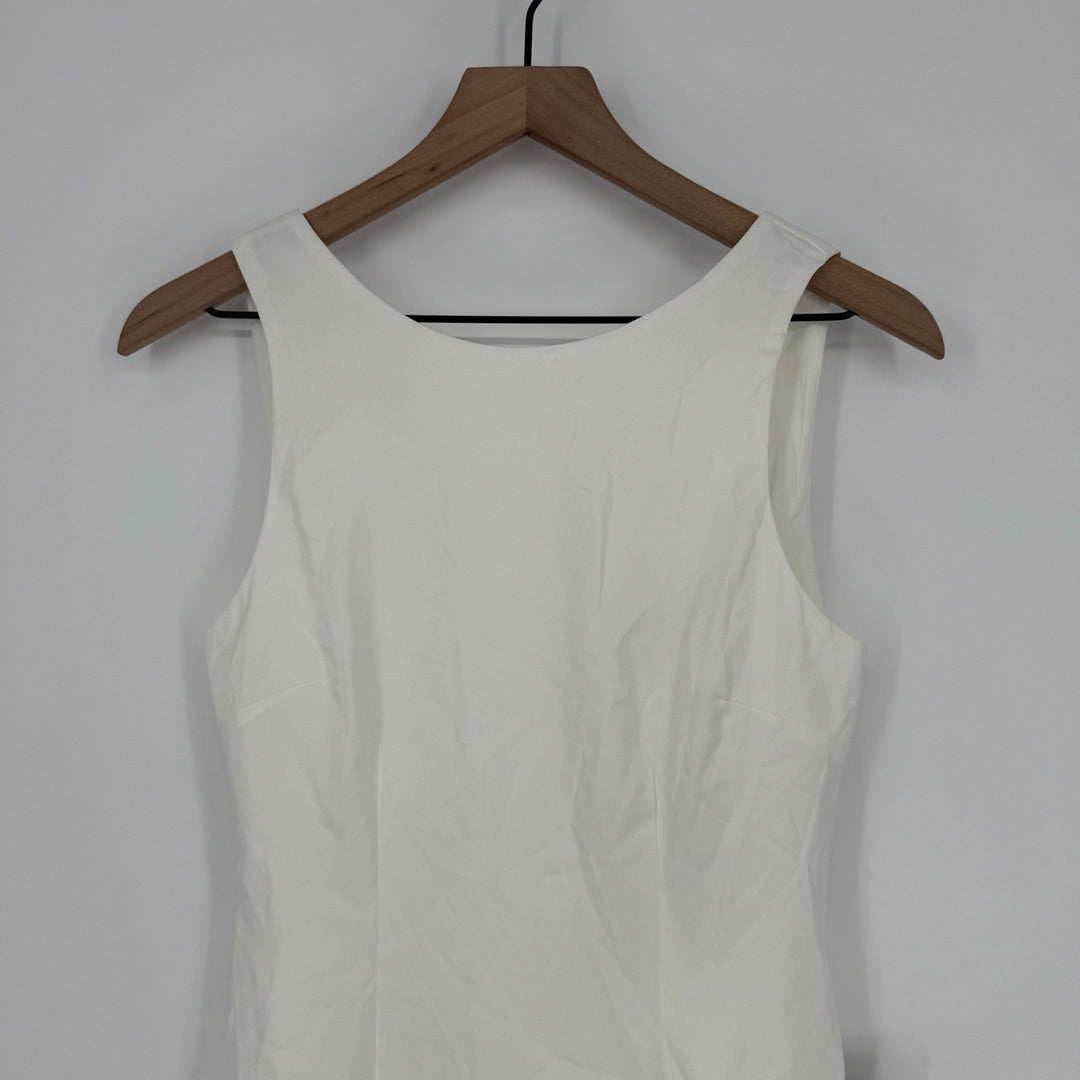 Lulus Elevated Appearance Ivory Satin Open Back Mini Dress Size XS