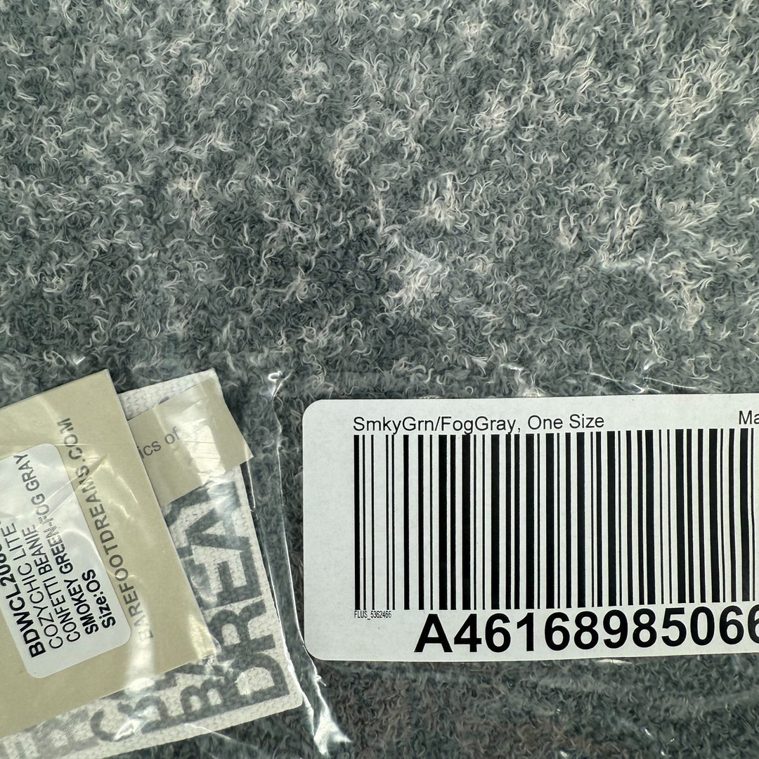 Barefoot Dreams CozyChic Lite Confetti Beanie Hat Women OS Smokey Green Fog Gray
