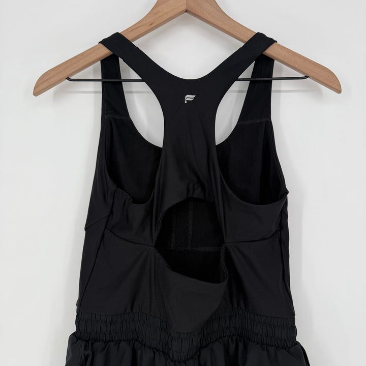 Fabletics Black Racerback Athletic Jumpsuit Romper Shorts Size M
