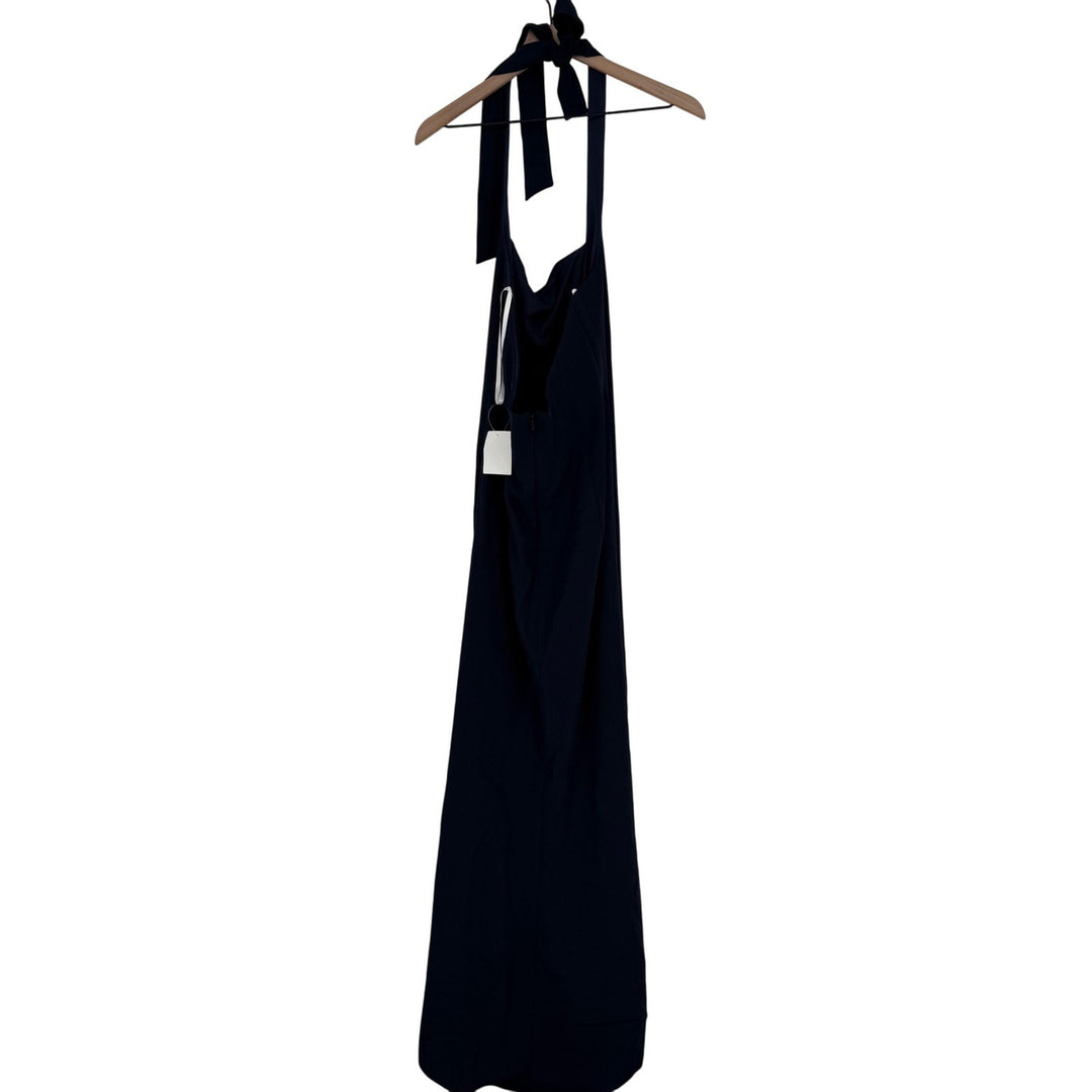 Thread Midnight Crepe Halter Neck Maxi Dress Size L