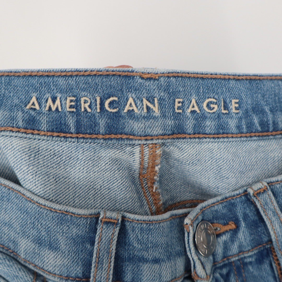 American Eagle Outfitters Women's Distressed Flare Jeans Size 2 Short Light Wash