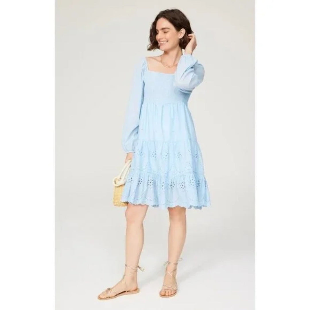 Area Stars Eyelet Trim Dress Size S