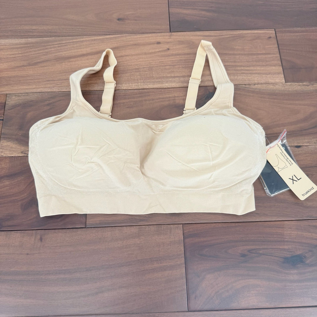 Shapermint Essentials Seamless Comfort Full Coverage Bralette Beige XL