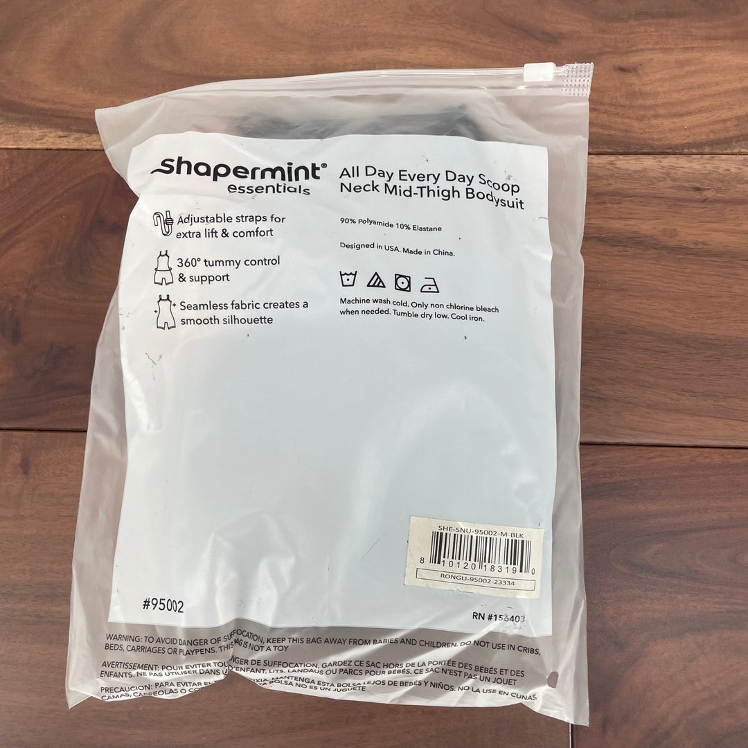 Shapermint Essentials All Day Every Day Scoop Neck Mid Thigh Bodysuit