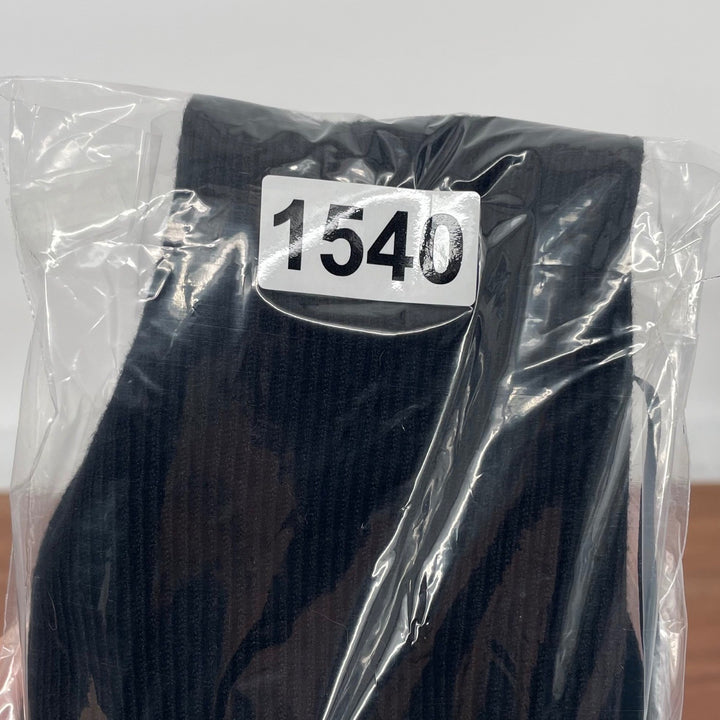 House of Harlow 1960 Black Ribbed Cross Front High Waist Bikini Bottoms L