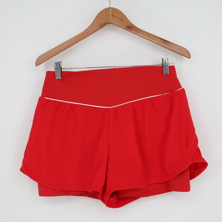 Halara Athleisure Red Double Layer Running Shorts Athletic Shorts L