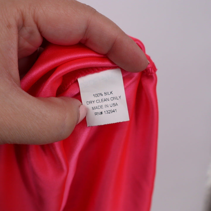 Amanda Uprichard Coral Silk Halterneck Slip Dress Size L