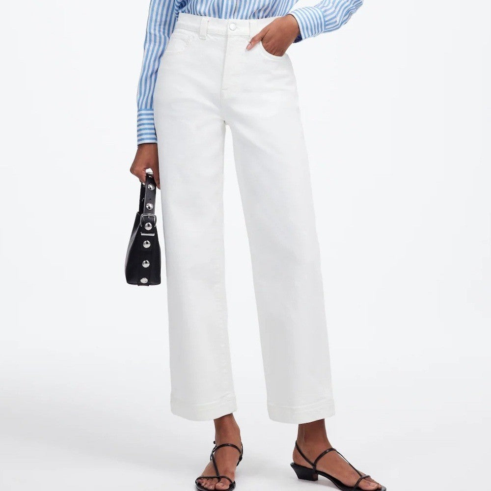 Madewell The Perfect Vintage Wide-Leg Crop Jeans Size 26