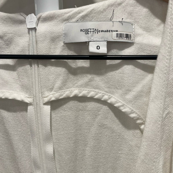 Rosetta Getty x RTR White Apron Jumpsuit Size 0