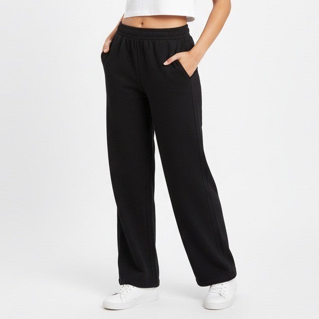 American Giant Black Wide Leg Lounge Pants Elastic Waist XS Made in USA