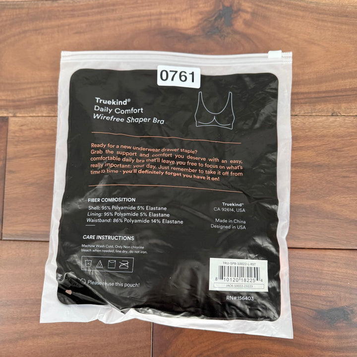 Truekind Daily Comfort Wirefree Shaper Bra Black Everyday Lingerie