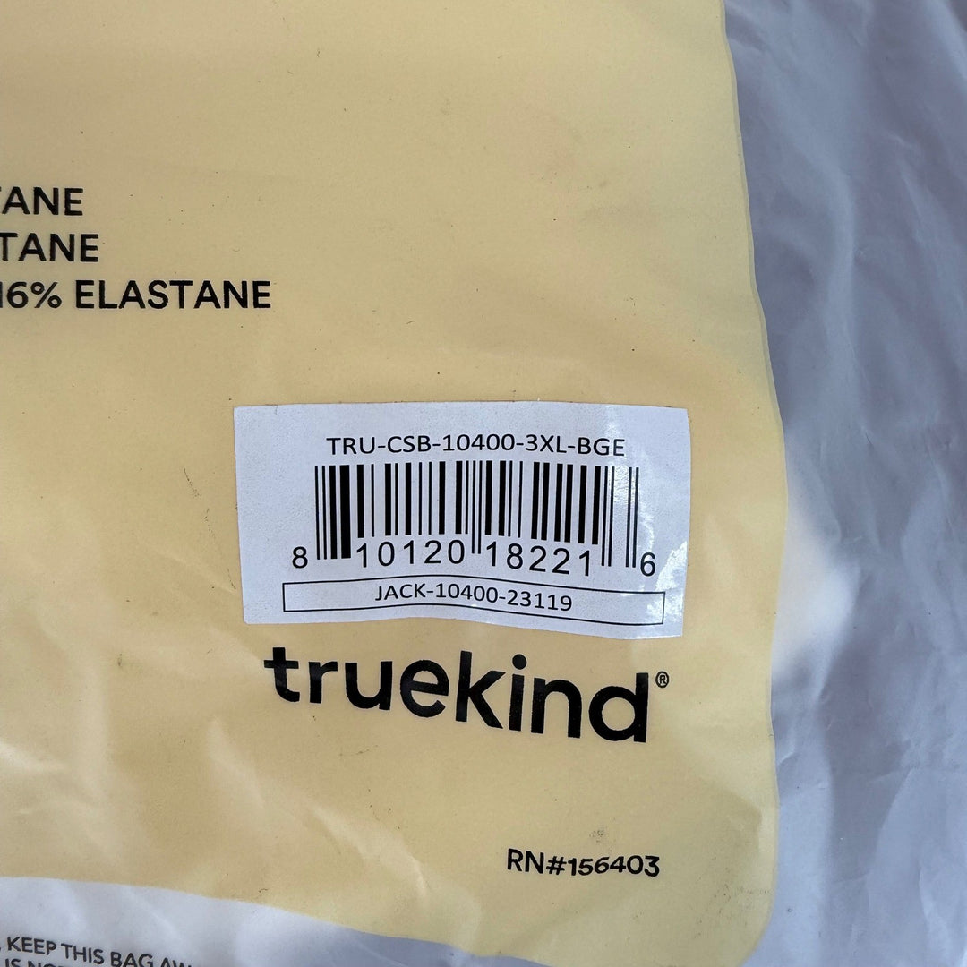 Truekind Convertible Strapless Bandeau Bra Beige 3XL Comfortable