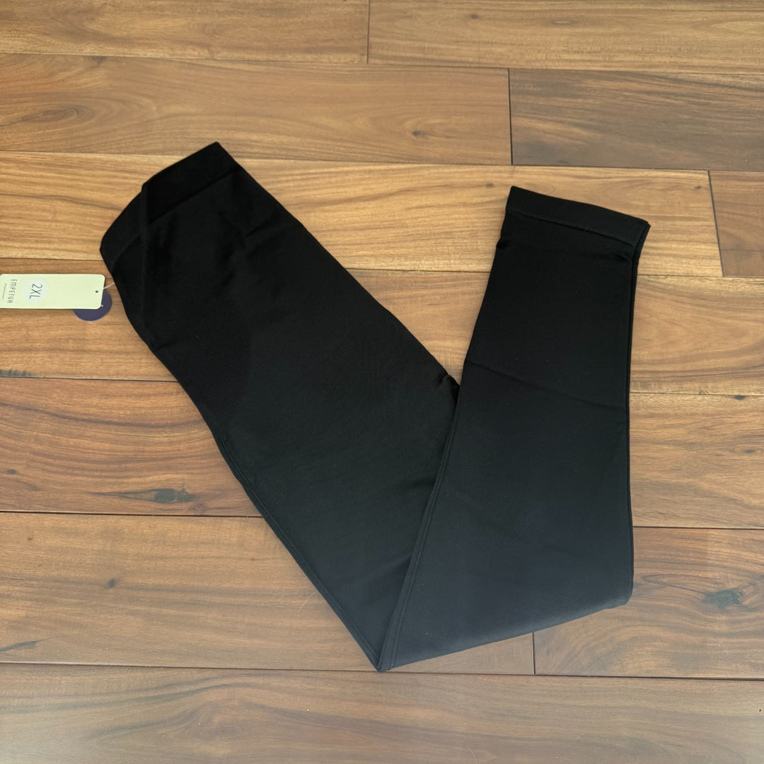 Shapermint Empetua High Waisted Shaping Ankle Leggings Womens 2XL Black Opaque