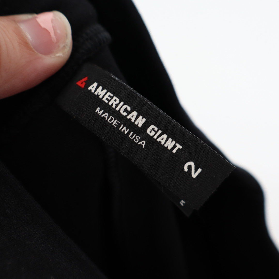 American Giant Black Leggings Pants Size 2 Pockets Made in USA