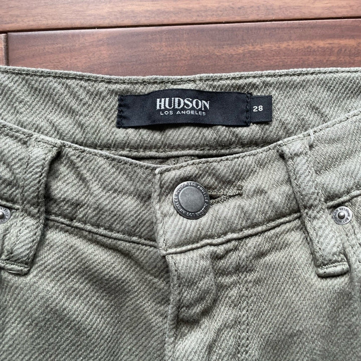 Hudson Holly High Rise Wide Leg Crop Jean Size 28