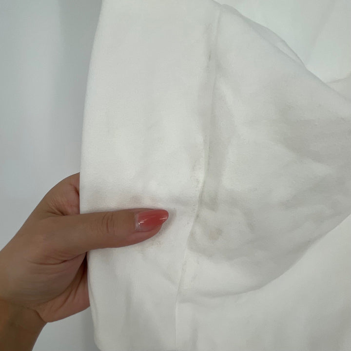 Lulus White Square Neck Cap Sleeve Cropped Top Size S