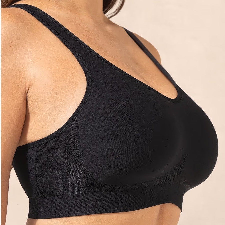 Truekind Daily Comfort Wirefree Shaper Bra Black Size L