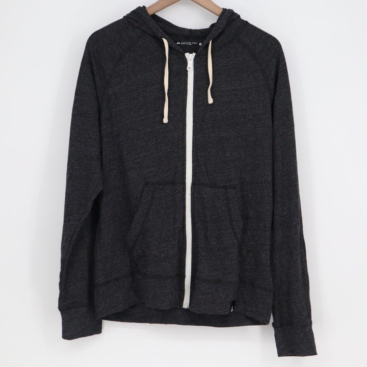 American Giant Classic Full Zip Hoodie Charcoal Heather Made in USA Size M