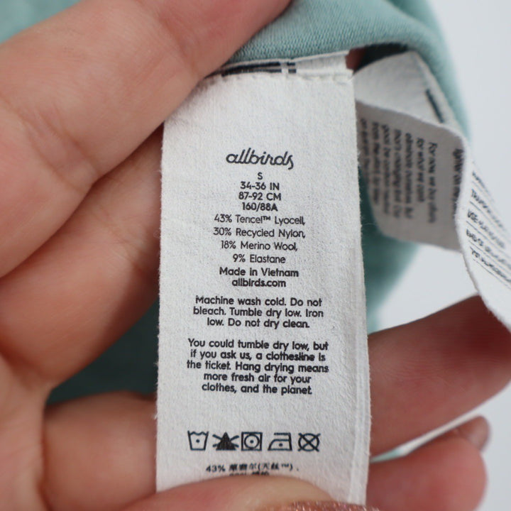 Allbirds Women's Long Sleeve Quarter Zip Pullover Athletic Top Size S Green