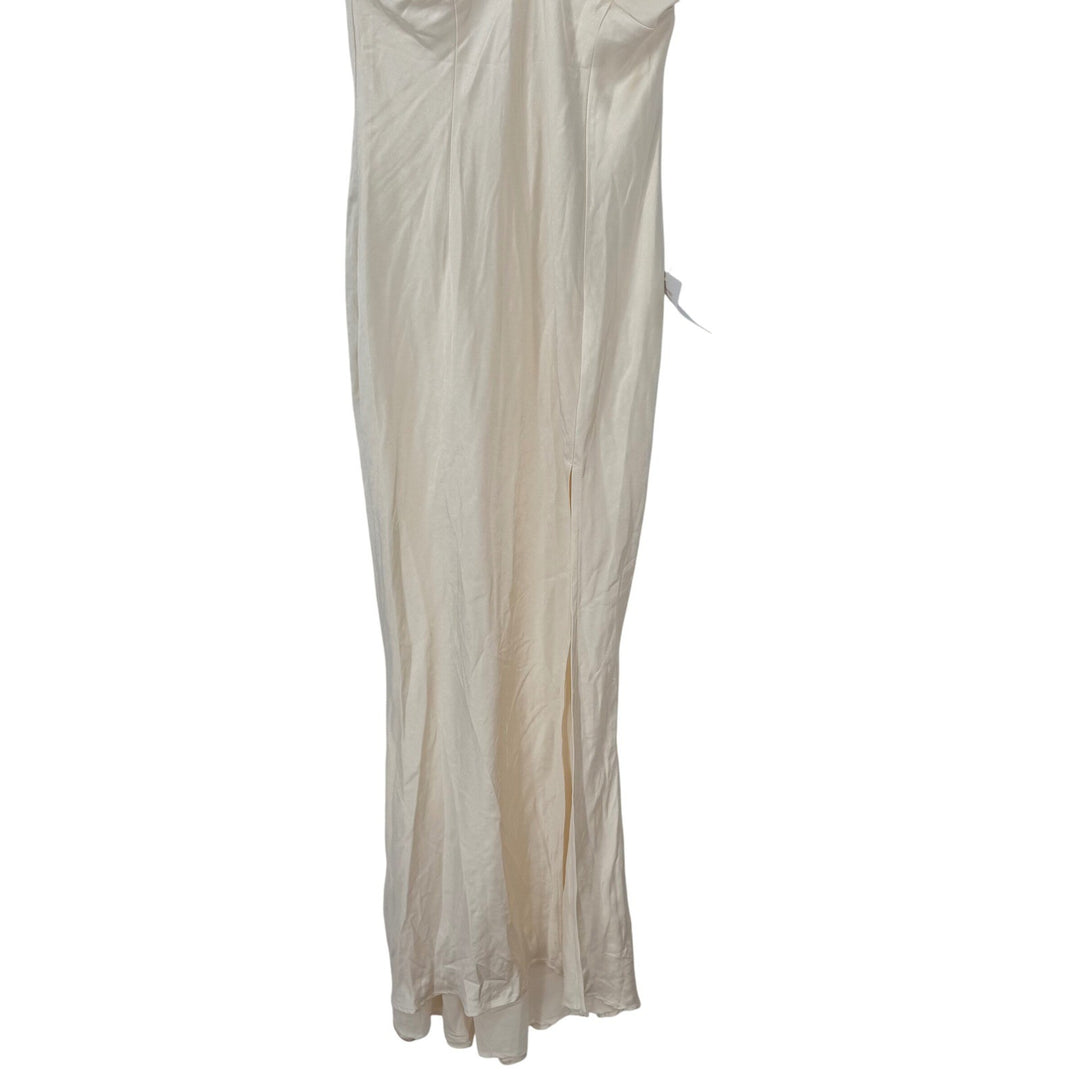 Lulus Start of Forever Ivor Satin Halter Mermaid Maxi Dress Size S