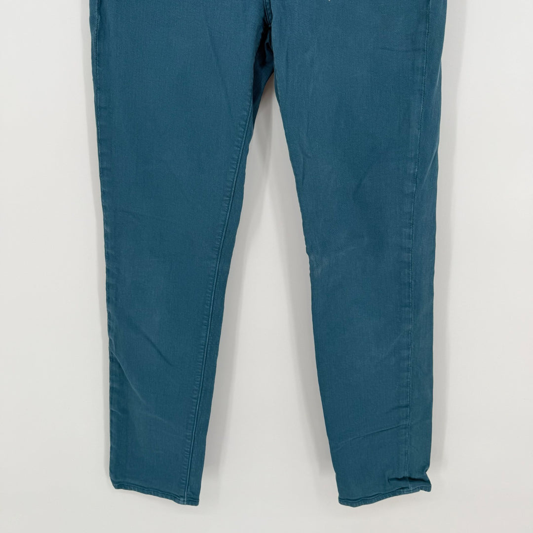 Pilcro By Anthropologie Jeans Womens 29 Teal Denim Cotton Stretch Skinny Leg