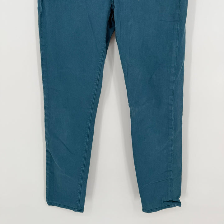 Pilcro By Anthropologie Jeans Womens 29 Teal Denim Cotton Stretch Skinny Leg