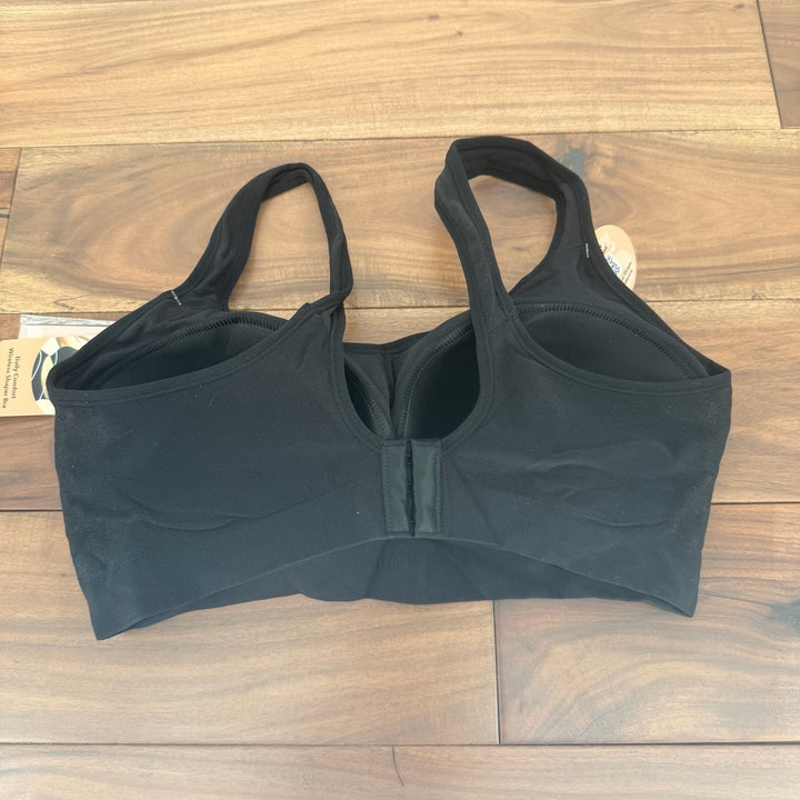 Shapermint Essentials Black Wireless Shaper Bra XL Daily Comfort Front Closure