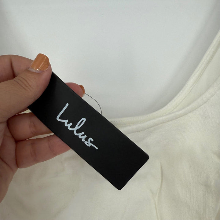 Lulus Always Admired White Sleeveless Mini Dress Size M
