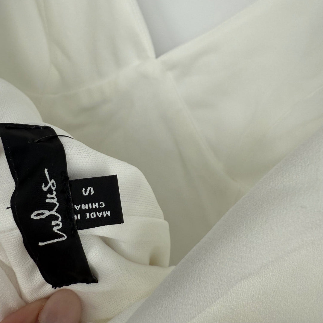 Lulus Perfection Bound White Sleeveless Cowl Back Mini Dress Size S