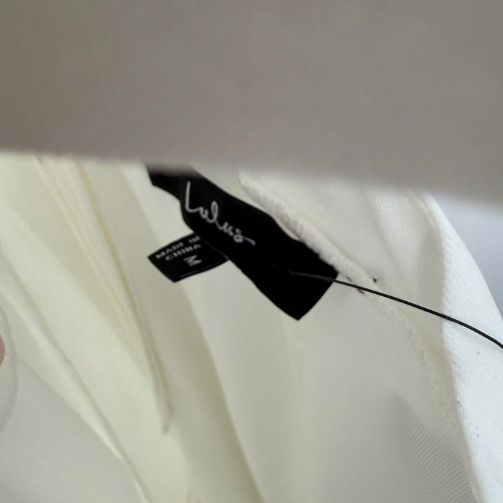 Lulus Moments To Remember White Sleeveless Wide-Leg Cutout Jumpsuit Size M